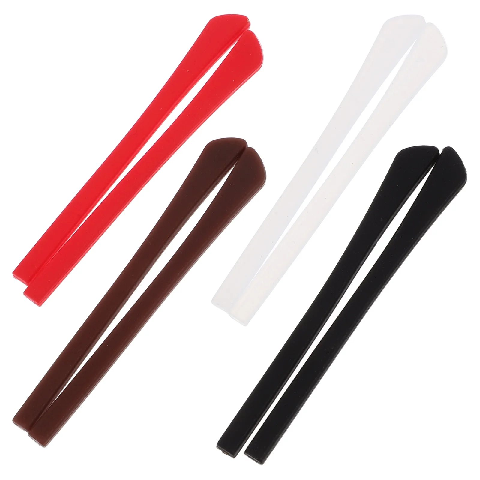 

8Pairs Silicone Eyeglass Cushions Replacement Temple Tips for Thin Frame Glasses Anti Slip Glasses Ear Grips Flexible Eyewear