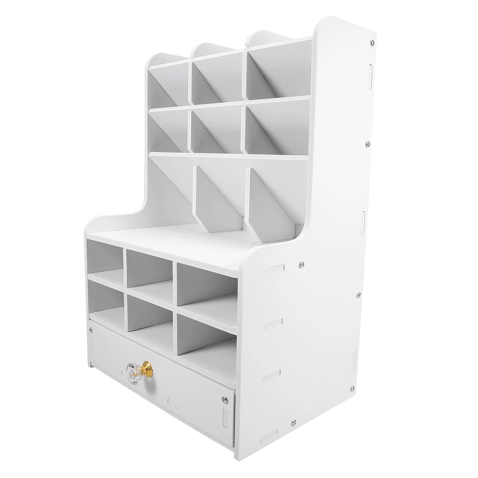 

PVC Wood Plastic Desk Organizer Drawer Multifunctional Pen Holder Stationery Storage Box for Office Home Study Desktop Storage