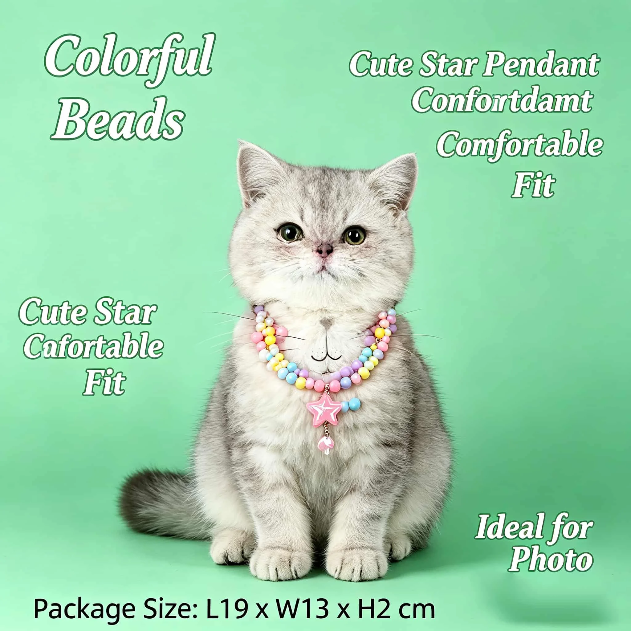 Multi‑Style Pet Charm Necklace Handmade Beaded Collar Adjustable Cat Dog Collar For Daily Wear Shooting Party Decoration