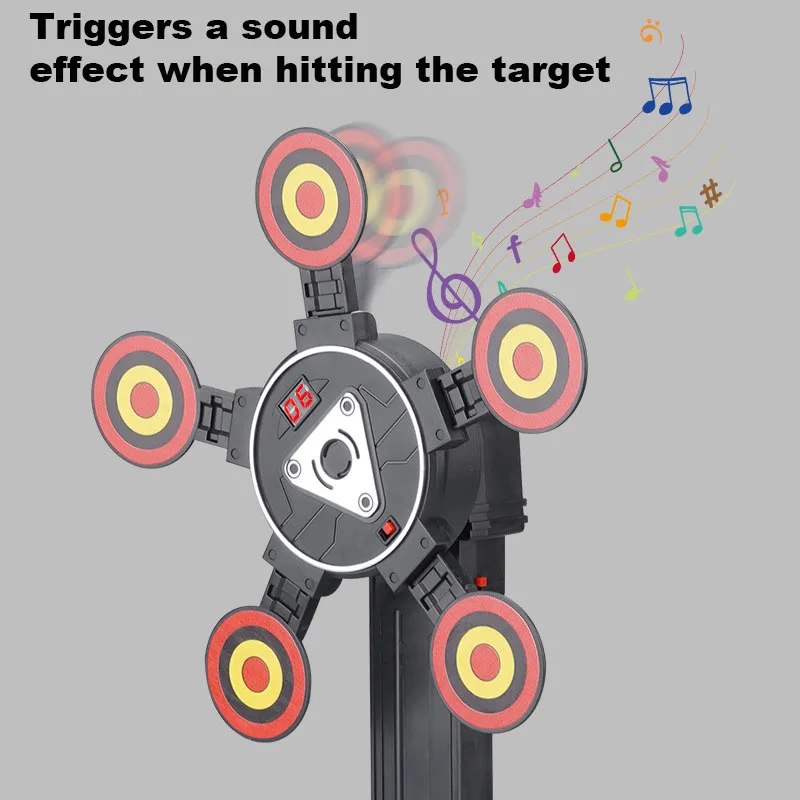 360 ° الدورية المنقولة الإلكترونية التهديف الهدف العودة التلقائية Dmart لعبة بندقية الهدف اطلاق النار الملحقات #2