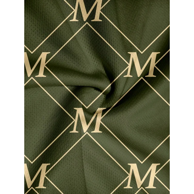 Men's Printed Short Sleeve T-Shirt And Shorts Set - Minimalist And Fashion, Suitable For Summer