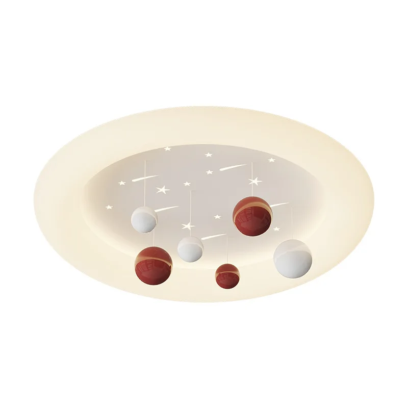 

Full Spectrum Children's Room Intelligent Ceiling Light French Cream Wind Eye Protection Bedroom Light Modern Creativ