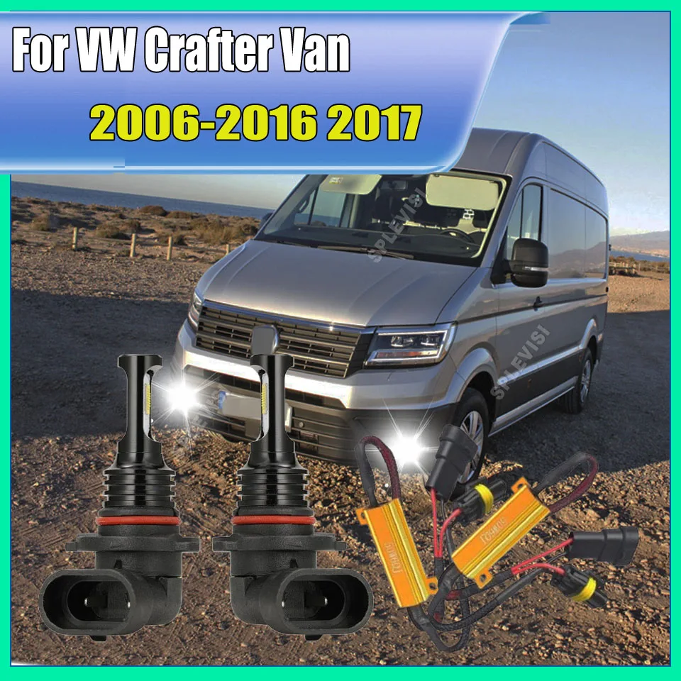 

9006 HID White Bulbs 6000K - Perfect Match for Factory Halogen Foglamp For VW Crafter Van 2006 2007 2008 2009 2010 2011-2017