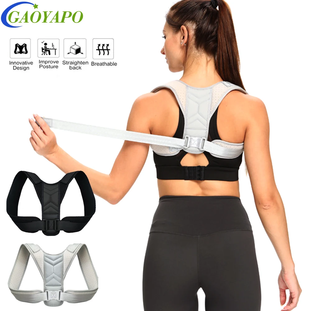 1Pcs Adjustable Upper Back Support for Adults,Back Brace - Comfortable Posture Straightener for Spinal Alignment,Posture Support