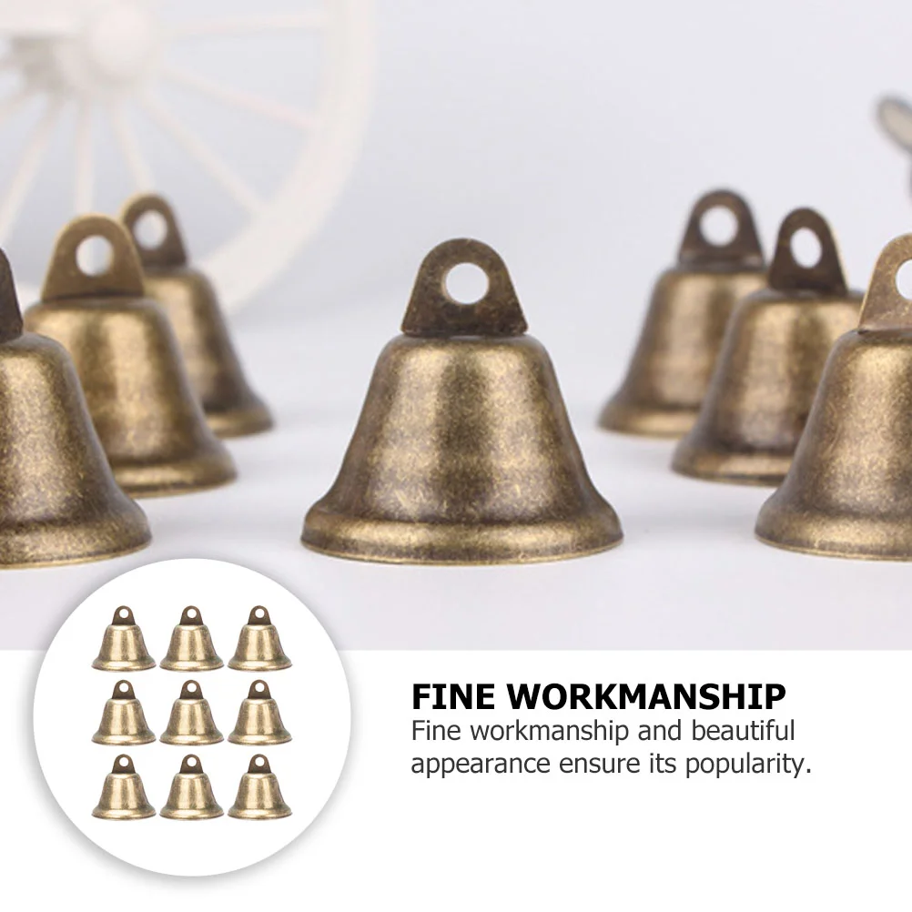 20 Pcs The Bell Bronze Bells Decorative Open Decoration DIY Accessory Ball Iron