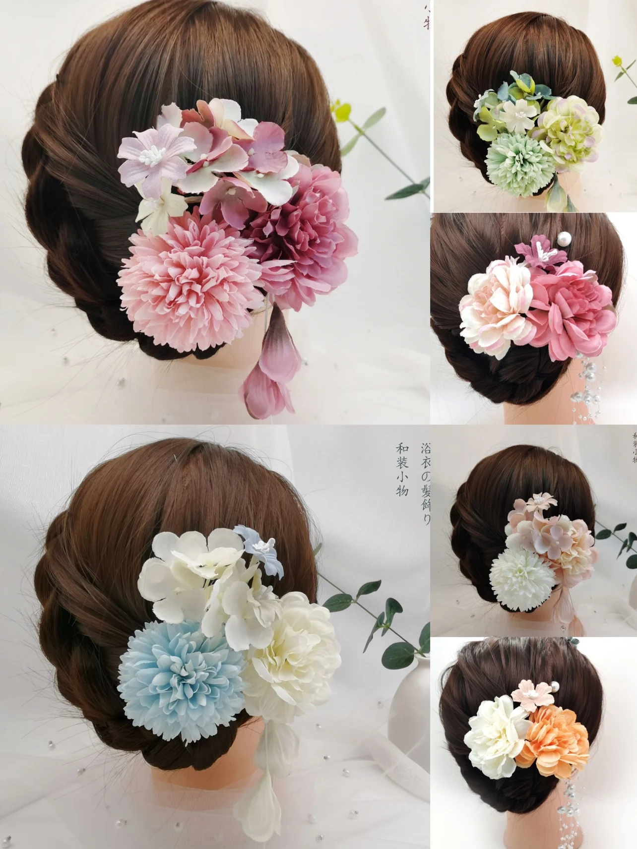 Japanese Hair Accessories Kimono Yukata  Flower Hairpin Headdress Female Tourism Photo Accessories