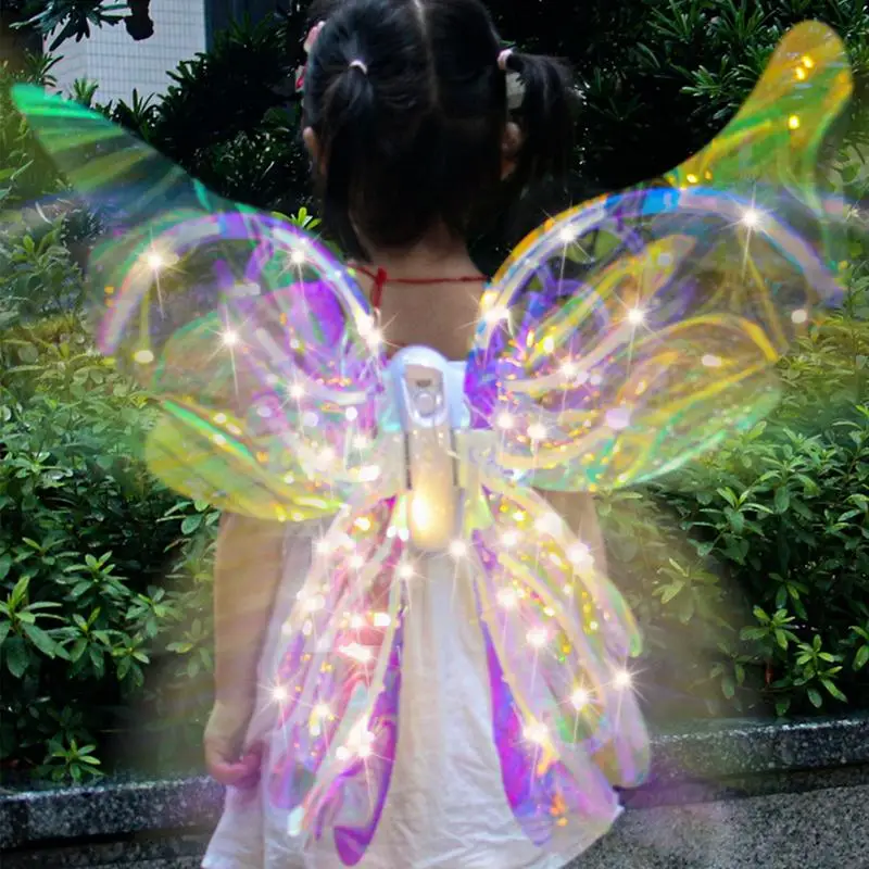 

Electric Moving Butterfly Wings Light Up Fairy Angel Wings Elf Wings Costume Accessory Costume Angel WingsLED Wings Fairy Decor