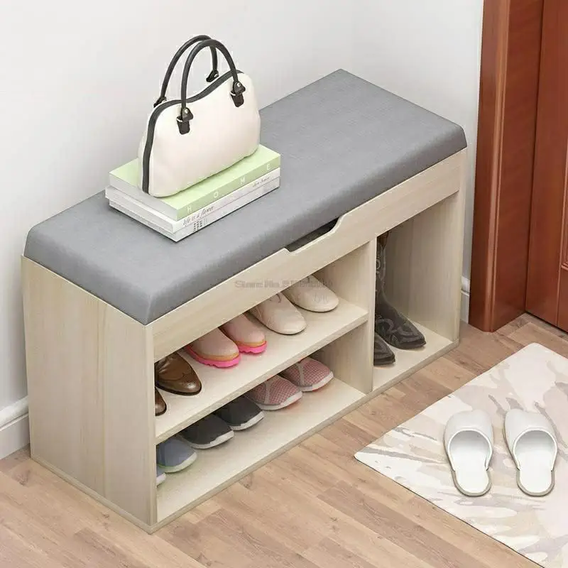 

Wooden Shoe Rack Living Room Shoe Storage Stool Simple Change Shoe Bench Modern Shoes Organizer With Drawer Shoes Cabinet