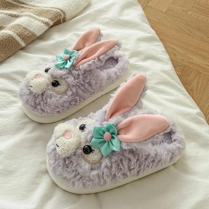 

Детские тапочки Домашняя обувь Хлопок ​ ​ Зимняя обувь StellaLou для девочек, нескользящая теплая фиолетовая розовая обувь с мягкой подошвой, размер 36-41