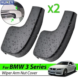 2pcs Fornt Windshield Wiper Arm Head Nut Cover Cap For BMW 3 Series E90 E91 E92 E93 2004 - 2009 OE# 61617138990 Car Replacement