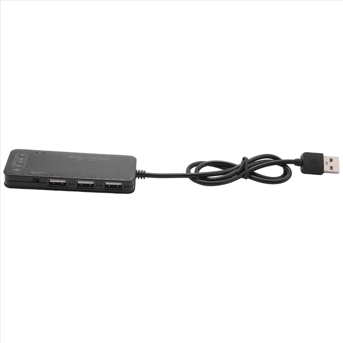 

[A75T] 10-портовый USB 2.0 хаб с 3 портами, внешняя звуковая карта 7.1-канального звучания, адаптер для гарнитуры и микрофона для ПК, черный