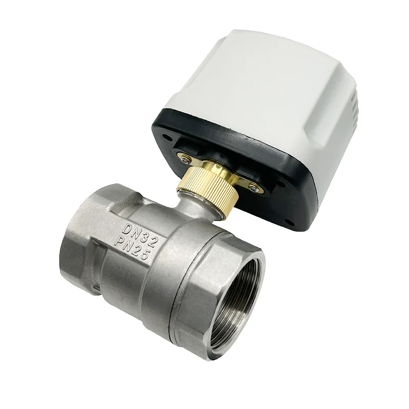 2 inch stainless steel electric ball valve 2 way 220V 12V 24V 3 wire 2 control actuator
