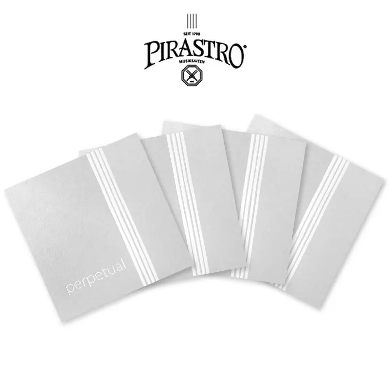 PIRASTRO Perpetual Violin Strings Set 4/4 Size Synthetic Core Medium Tension Removable Ball End E-Platinum/Cadenza Available