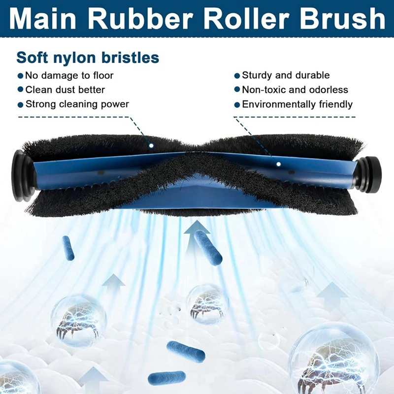 JDZD-For Eufy X10 Pro Omni مكنسة كهربائية فرشاة جانبية رئيسية مرشحات Hepa ممسحة أكياس الغبار القماش الملحقات