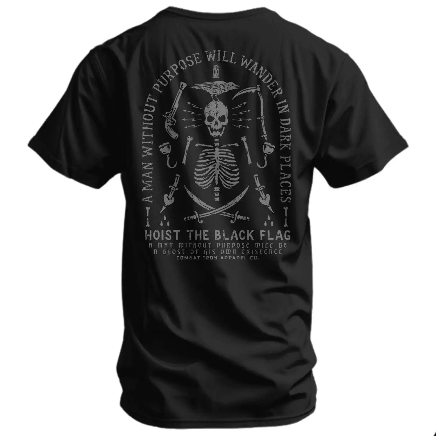 

Hoist The Black Flag Skull & Bones T-Shirt 100% Cotton O-Neck Short Sleeve Summer Casual Mens T-shirt Streetwear