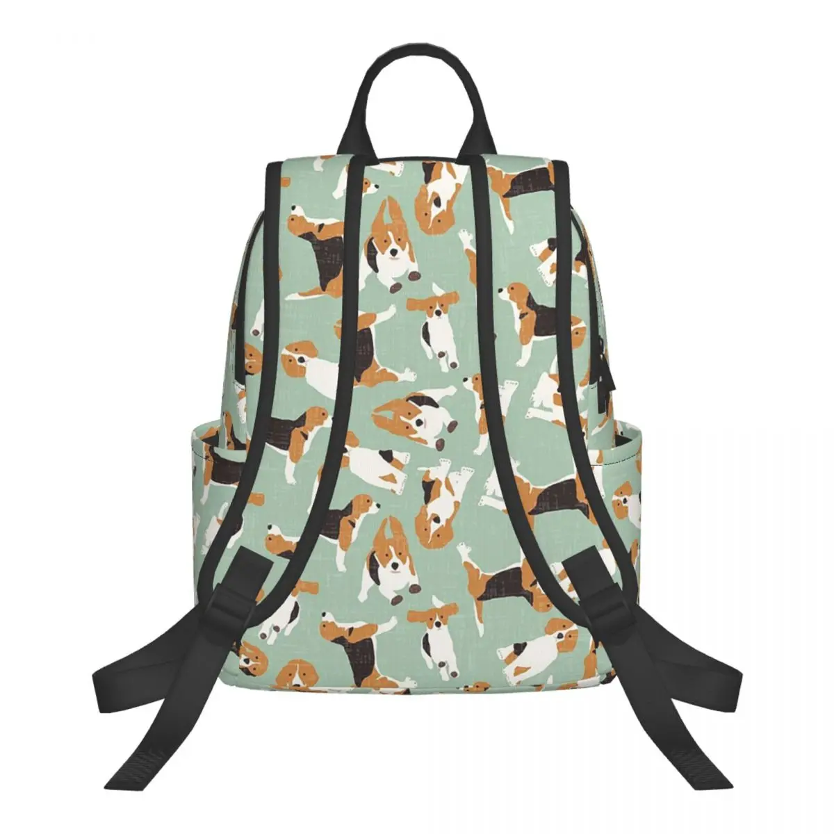 Beagle Scatter Mint Student Backpack School Bag Hiking Travel Daypack for Men Women Bookbag Shoulder Bags
