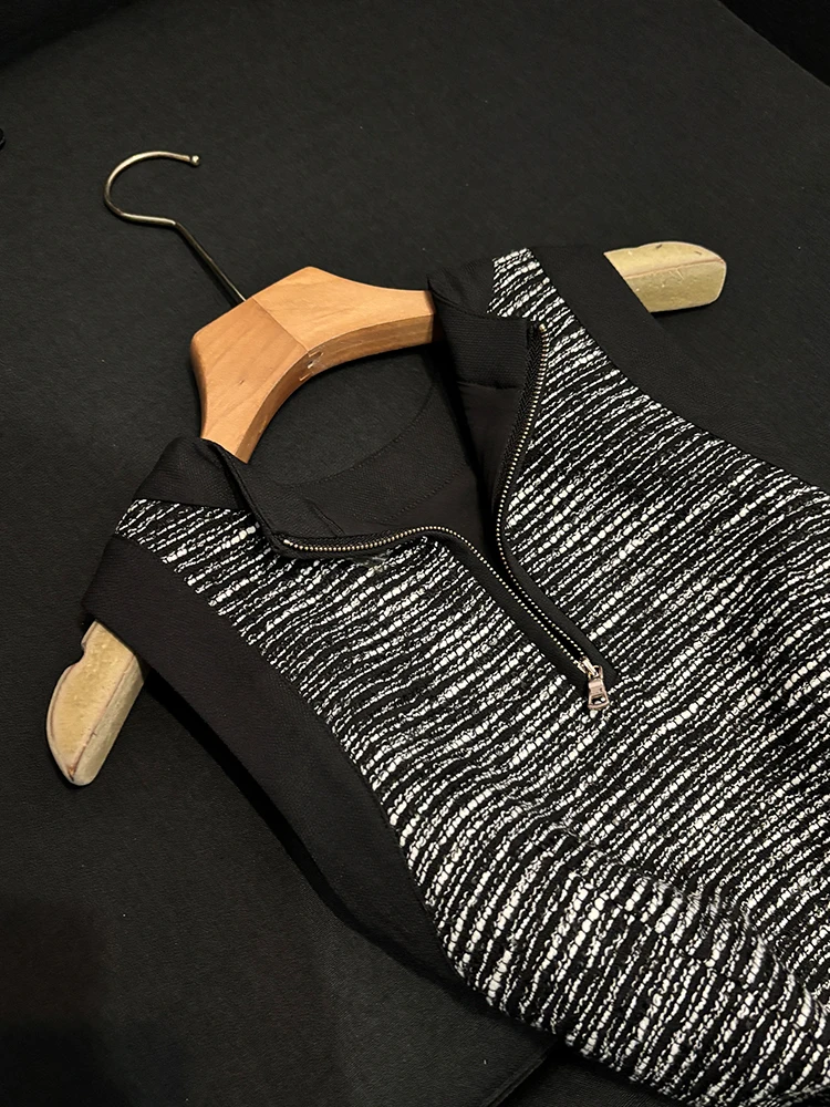 Faionable Svel rond Ne gilet Dr avec ourlet à volants banlieue Sle taille moyenne t-shirt en Fiber d'acétate modèle de base pour dames