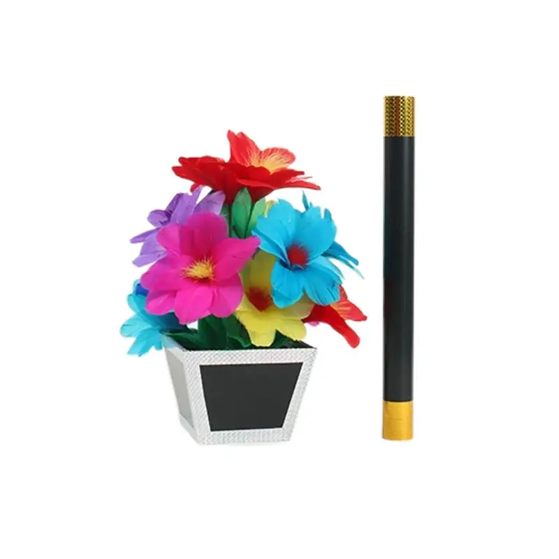 Magic Tricks Flowerpot Splitting  One To Two Potted Flower Tray  Feather  Magia Stage Props Illusions Gimmick