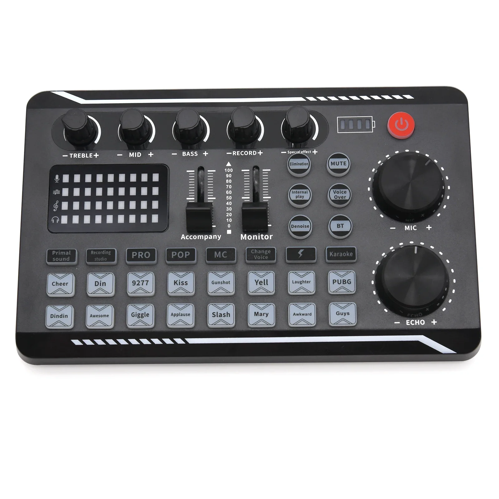 F998 لايف كارت الصوت بلوتوث متوافق استوديو سجل DJ خلاط تأثيرات للهاتف الكمبيوتر الصوت خلط وحدة التحكم مكبر للصوت خلاط الموسيقى