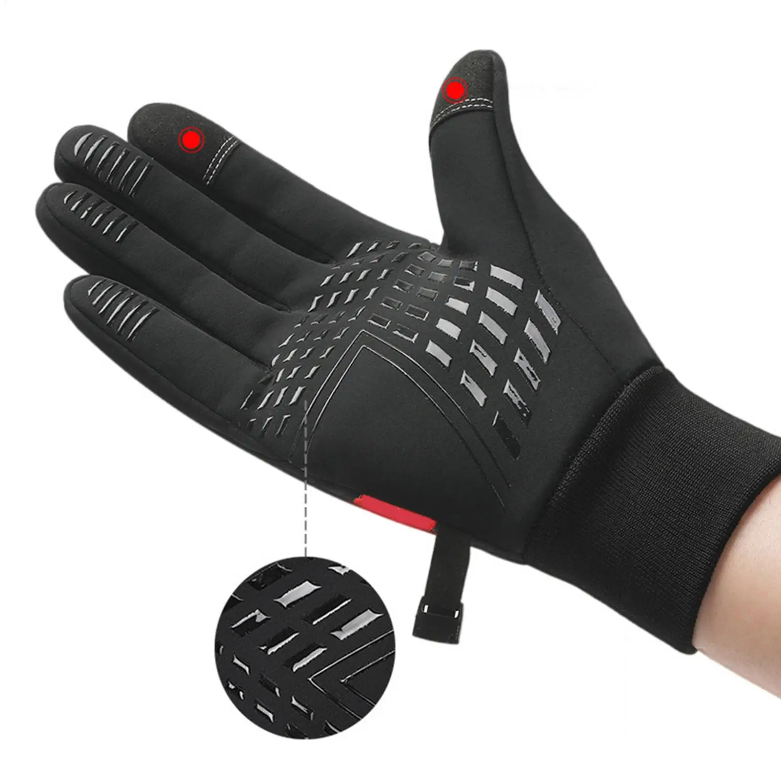 

Heated Gloves For Men Heated Hunting Gloves USB Charging Windproof Non-Slip Touchscreen Waterproof Thick Drawstring Gloves