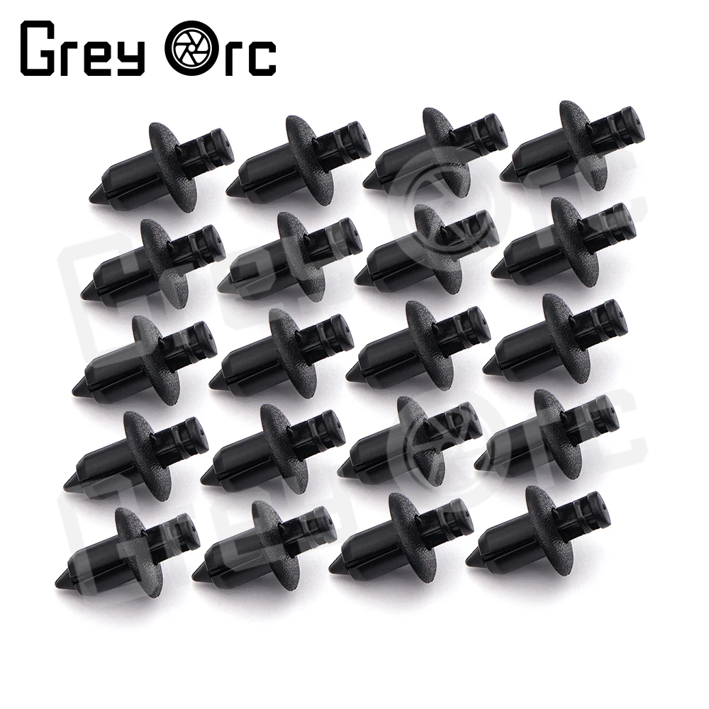 8mm Universal Auto Verkleidung Körper schwarz Niet 20 Stück Einstell platte Befestigungs clips Kunststoff Push Pin Verschluss Motorrad Zubehör