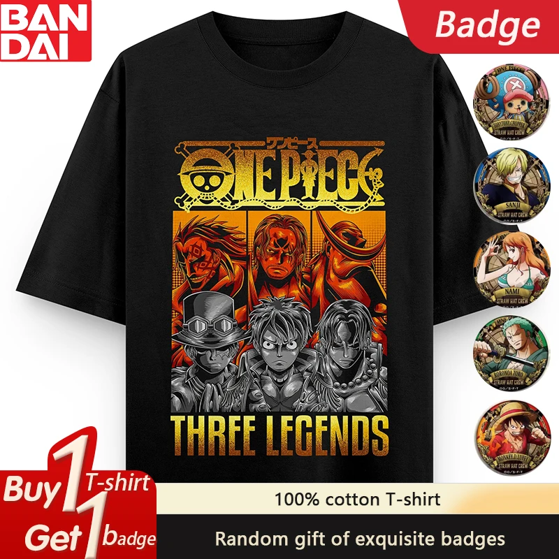 

ONE PIECE Surrounding Summer Cotton Short-sleeved T-shirt 2025 Classic Hot-blooded Anime Men's and Women's T-shirt