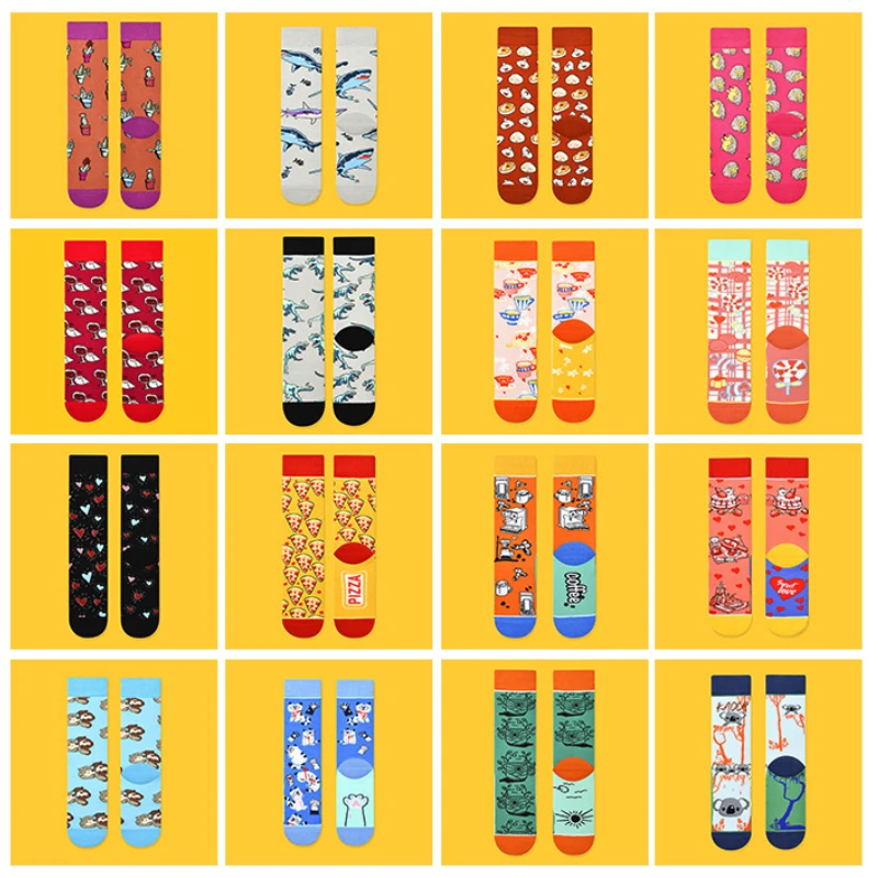 New creative women\'s straight tube cartoon animal character fun trendy socks fashion long tube cotton socks