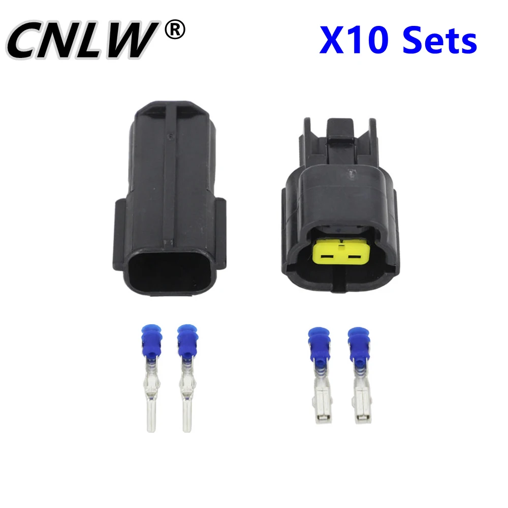 

10 Sets 2 Pin DJ70216Y-1.8-11/21 Waterproof Electrical Wire Connector Oxygen Sensor Connector Plug Automobile Connector