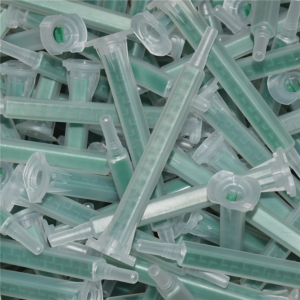 

1000pcs Mixing Nozzles Resin AB Glues Static Mixer 83mm Mixing Tube Set for Two Component Liquid Mixing Machine AB Glue Gun Tool