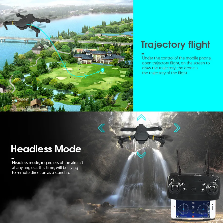 E88/E58 Mini Hight Hold Mode Professional RC Drone Foldable Arm 4K HD Camera Aerial Photography Helicopter RC Quadcopter Toy