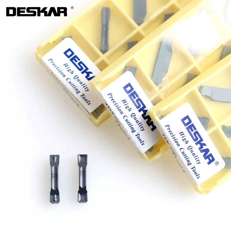 Deskar الأصلي الحز Cnc إدراج Tdc200 Tdc3 Tdc4 Tdt2 Tdt3 Tdt4 Lf6018 2 مللي متر 3 مللي متر مخرطة باستخدام الحاسب الآلي الحز كربيد إدراج أدوات القطع والحز لأجزاء الفولاذ المقاوم للصدأ والصلب