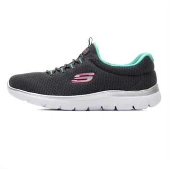 Skechers-calçados esportivos femininos, sapatos de malha, respirável, leve, casual, um pé