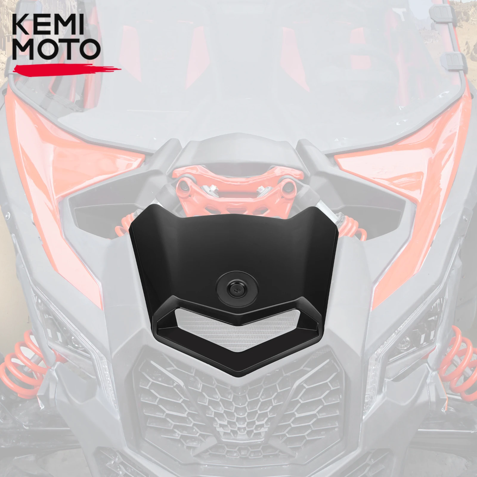 KEMIMOTO UTV for Can-am Maverick X3 Max Turbo R XDS 2017 2018 2019 2020 2021 2022 2023 Black Plastic Facia Cover Hood 705011095