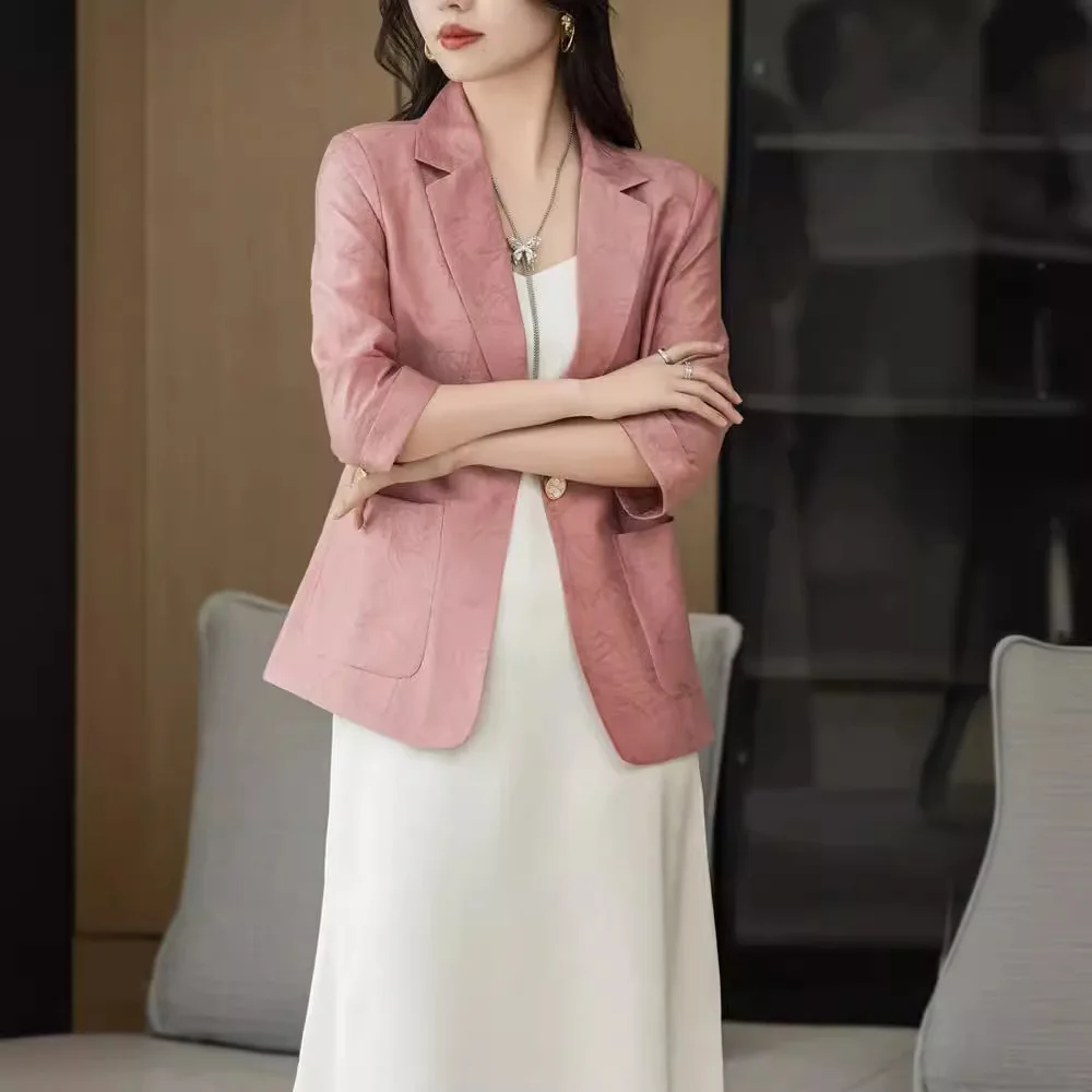 Blazers Women Blazer Coats Turn Down Collar Full Sleeve Jackets Slim Fit Y2k Streetwear Elegant Open Stith Autumn Winter
