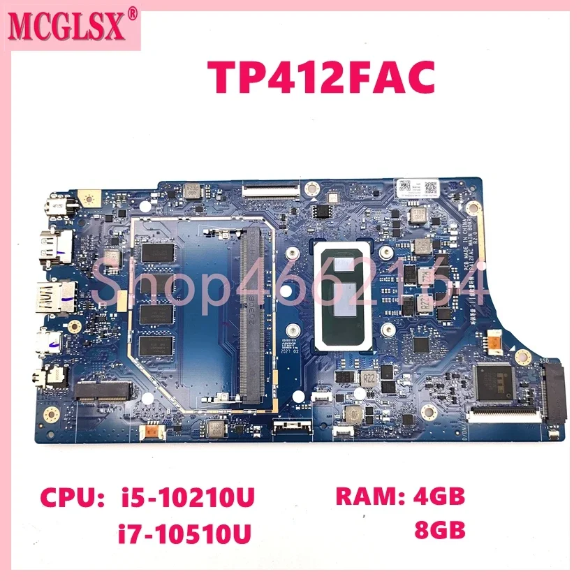 Imagem -02 - Placa-mãe para Laptop para Asus Tp412fa i5 I78th Cpu de 10ª Geração 8gb Ram Tp412 Tp412f Tp412fa Tp412fac