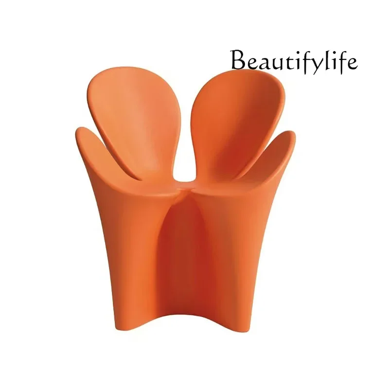 الإبداعية مصمم مقعد في الهواء الطلق مركز التسوق البتلة الترفيه الفن الألياف الزجاجية اللون مسند الظهر البراز #3