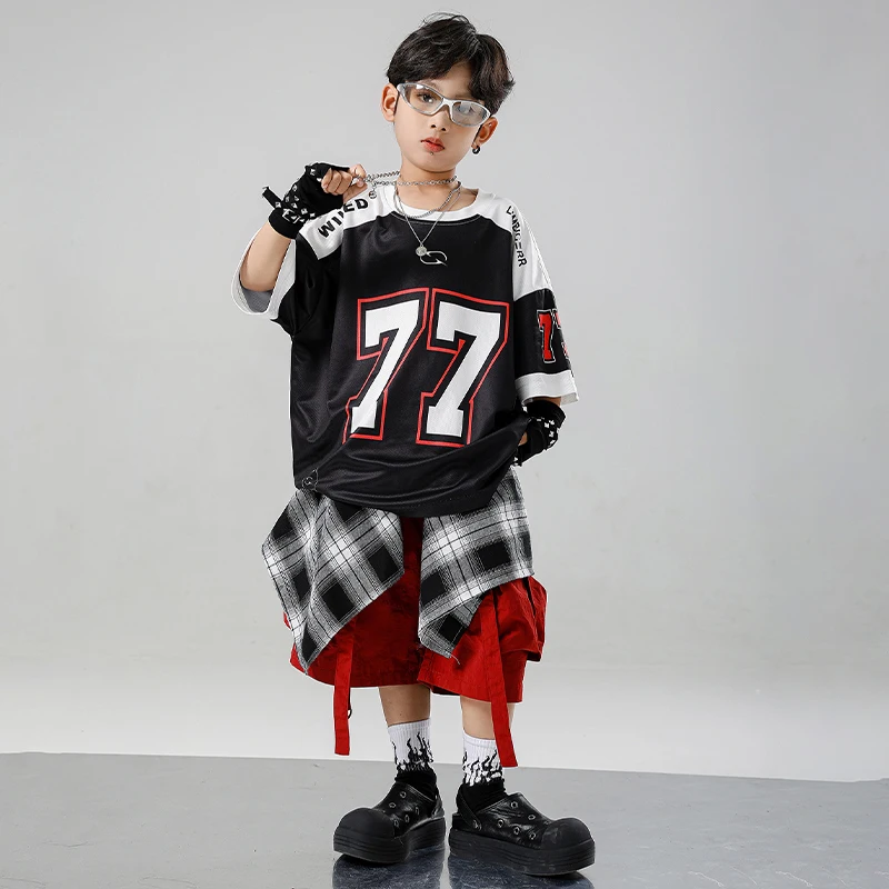 Ragazzi Abbigliamento da ballo Hip Hop T-shirt Pantaloncini Ragazze K-pop Top Gonna da ballo di strada Bambini Streetwear Set di vestiti jazz per bambini