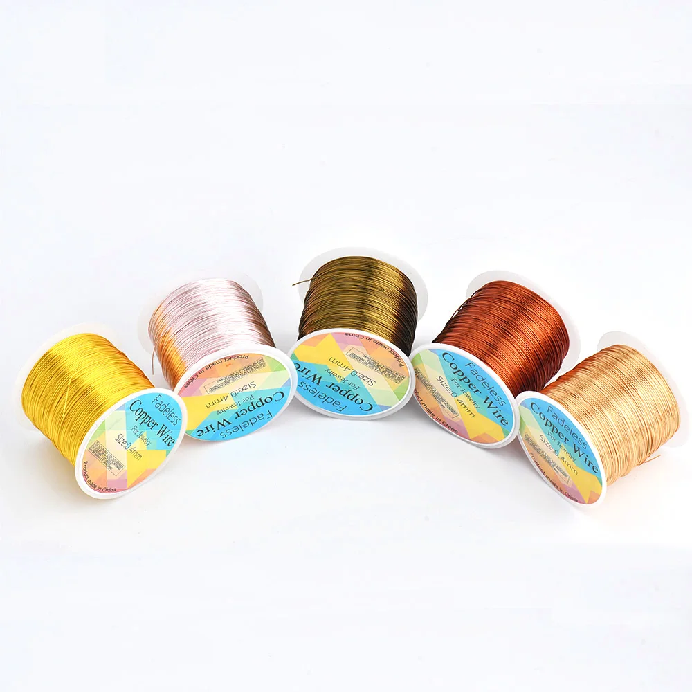 100M/roll Copper Wire 0.3/0.4/0.5mm Beading Cord DIY For Jewelry Making Accessories