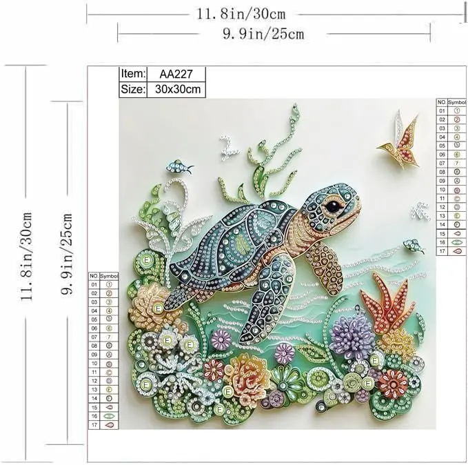 Sea Turtle Animal Diamond Painting Kits for Adults Beginner DIY Special Shape Diamond Art Kits Crafts Kits for Home Wall Deco - view 3
