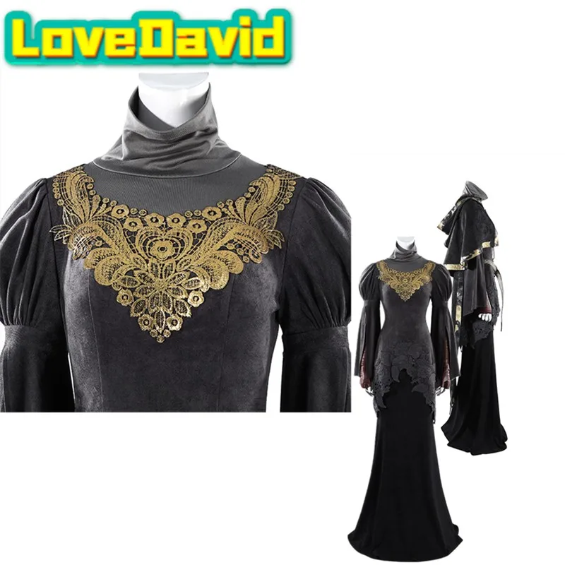 

Souls Fantasia Fire Keeper Cosplay Costume Dark 2026 Adult Women Hooded Cloak Top Skirt Outfits Halloween Carnival Party Suit