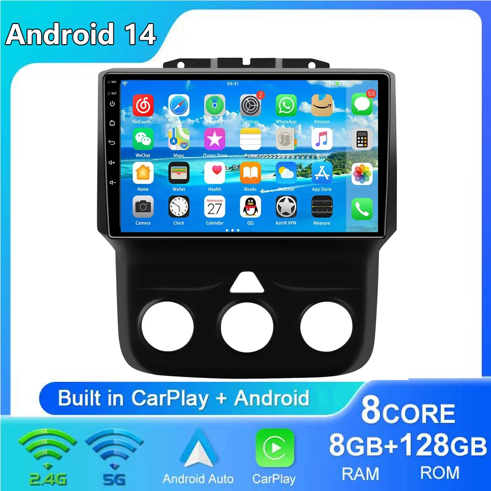 

Android 14 Car Radio for Dodge Ram 1500 2500 2013-2019 Multimedia GPS Navigation 4G+wifi Carplay Auto Stereo Autoradio Head Unit