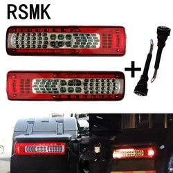 1pair 24V LED Tail Turn Stop Brake Lights For Volvo FH 460 540 Heavy Truck Rear Lamps Taillight with buzzer 20425729 82483073
