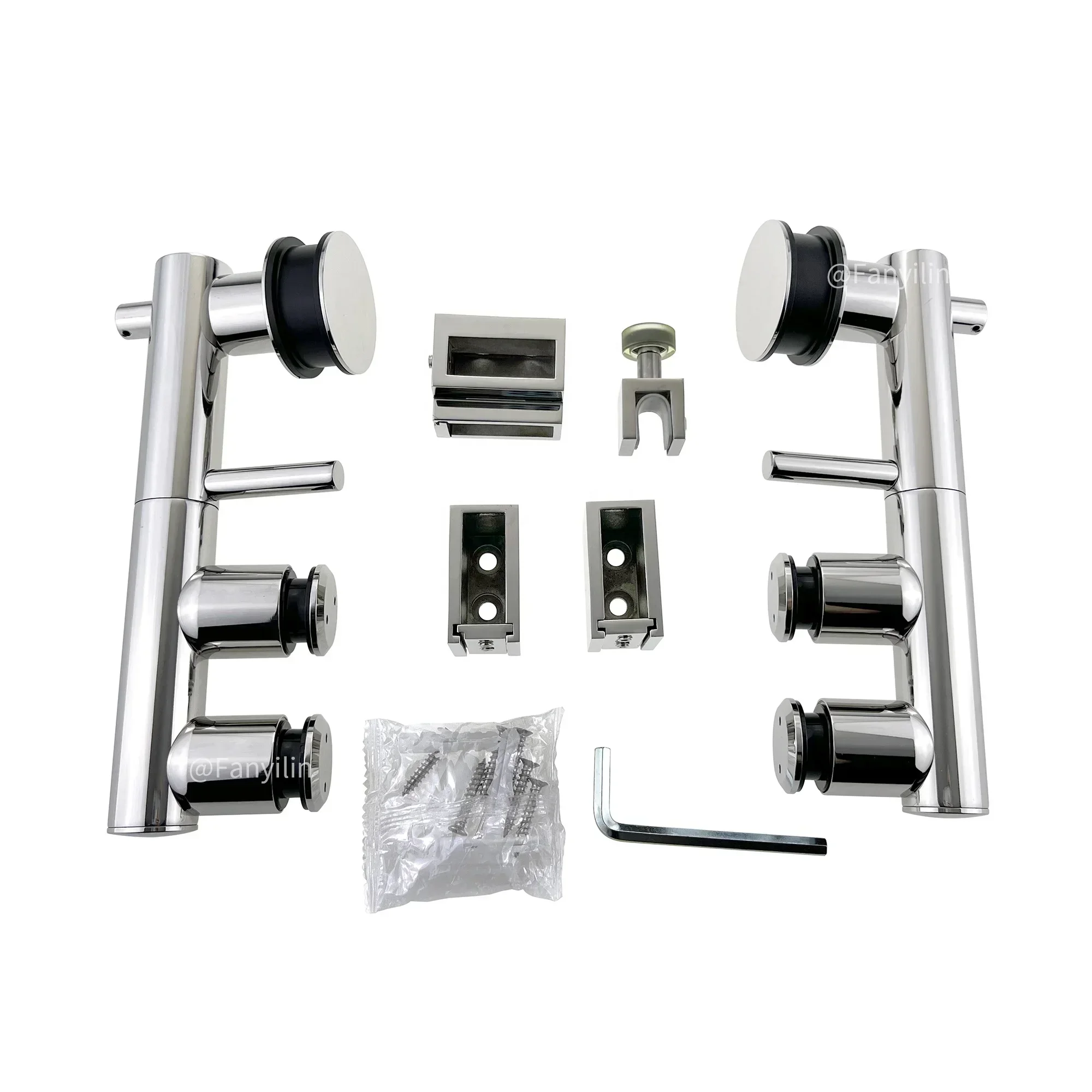 

New Style Shower Frameless Sliding Door Systems Corner Sliding System Folding Glass Door Hardware Accessories for Bathroom
