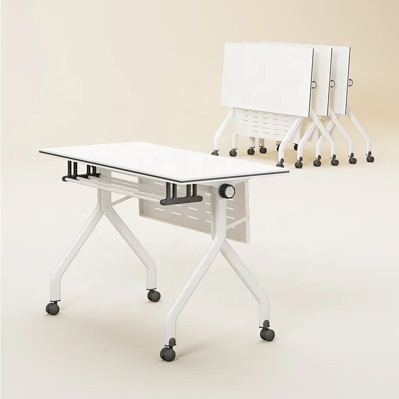 KENO 4.5 Feet Office Mobile Modular Mdf Training Nesting Table by Designer Furniture