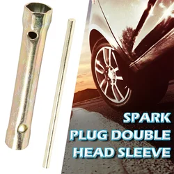 16/18mm Spark Plug Socket Wrench Double End Deep Reach Spanner Tool Tublar with Torsion Bar for Car Motorcycle Repair Tool