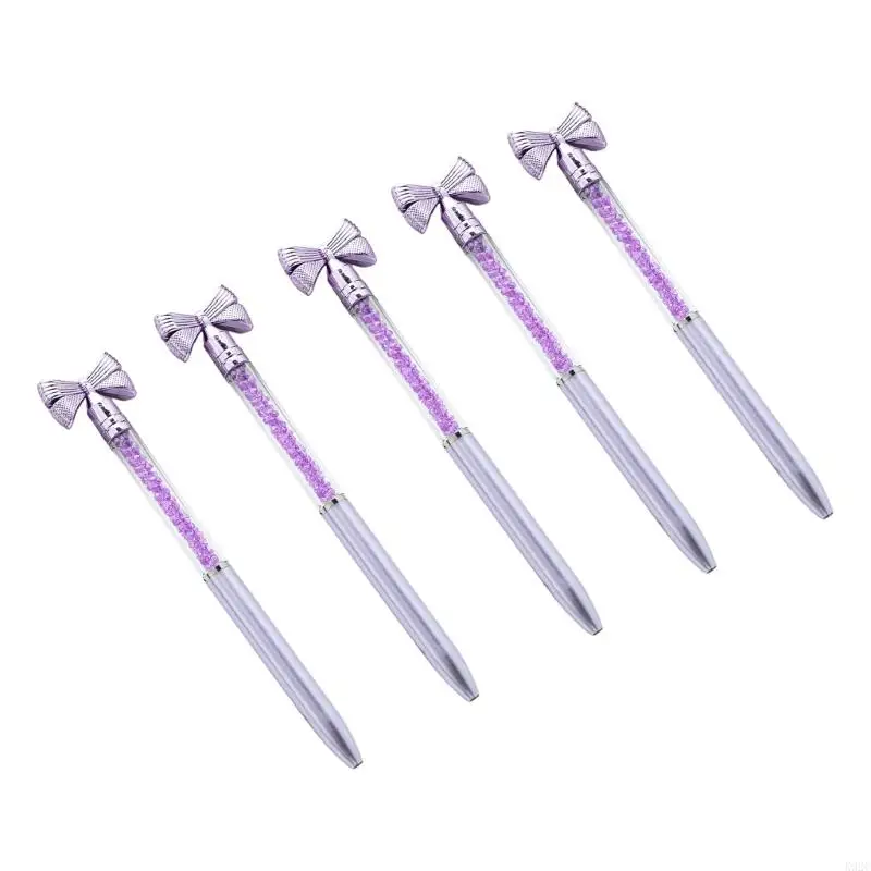 5Pcs Bow Ballpoint Pen Twist to Open/Close 1.0MM Tip, Ballpoint Pen Business Signing Pen Smooth to Write for Office