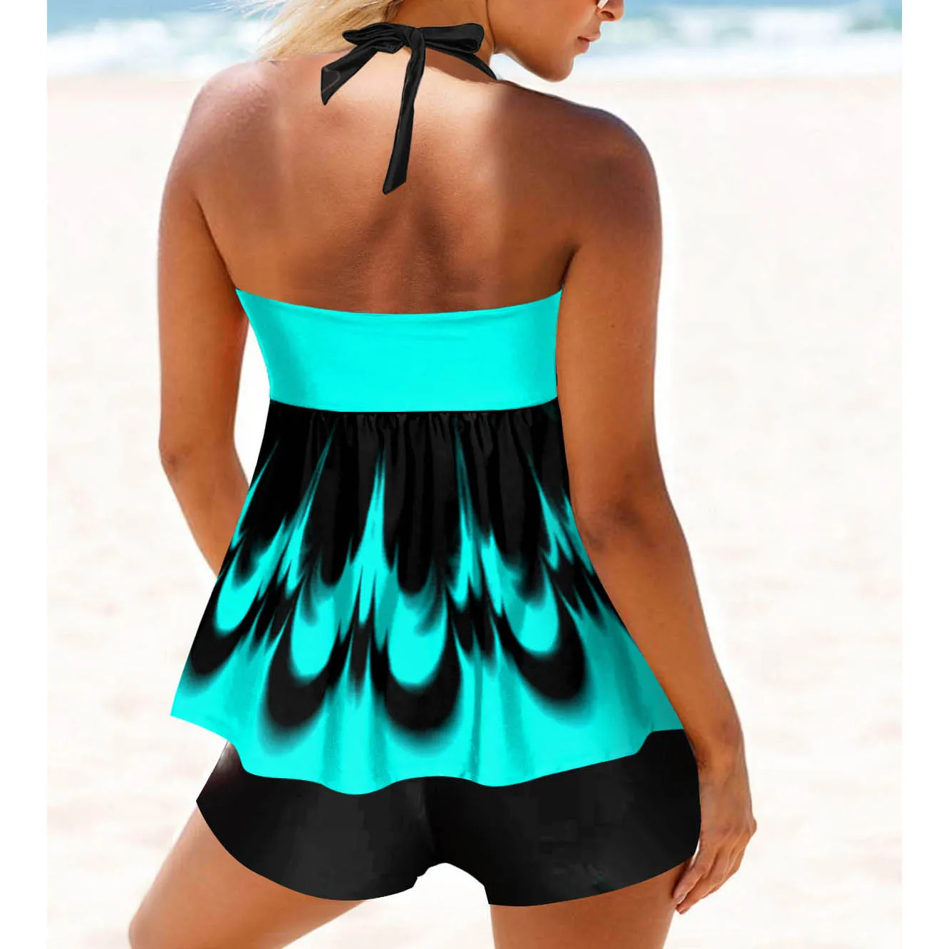 2023 New Beach Swimwear Summer Women's Fashion Tankini Swimwear Fashion Design Printed Swimwear Women's Two Piece Set Monokini