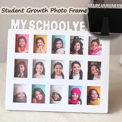 Myschoolyear-Foto de identificación de crecimiento para estudiantes, registro de grado para niños, clase media pequeña, marco de fotos de plástico para escuela secundaria