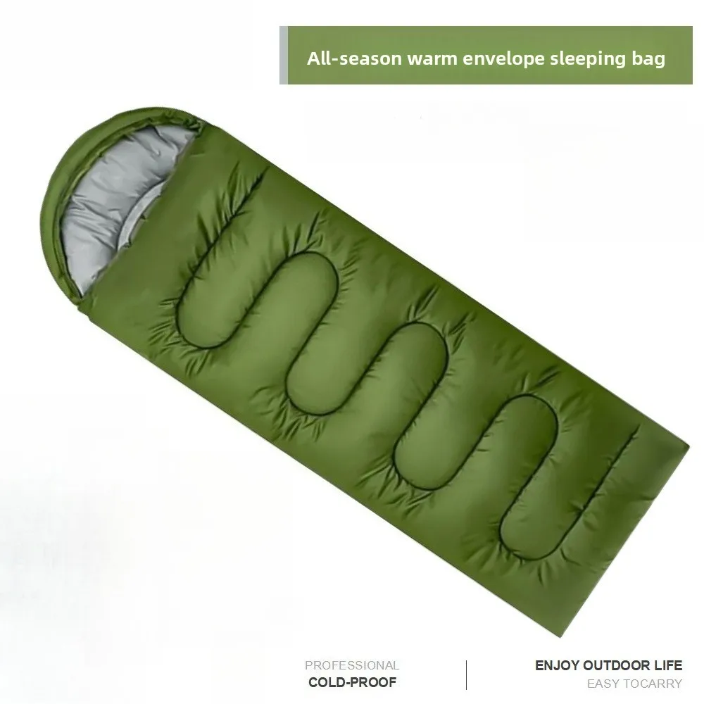 

Спальный мешок 0,7/0,95/1,3 кг для кемпинга на открытом воздухе, осенних и зимних путешествий, офиса, утолщенный, морозостойкий, камуфляжный, для взрослых.