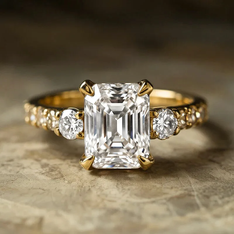 Huitan Eleganter Damenring für Hochzeit, Verlobung, luxuriös, mit hellblauem CZ-Stein, Party-Accessoires, zarter Damenschmuck, Geschenk – Detail 27